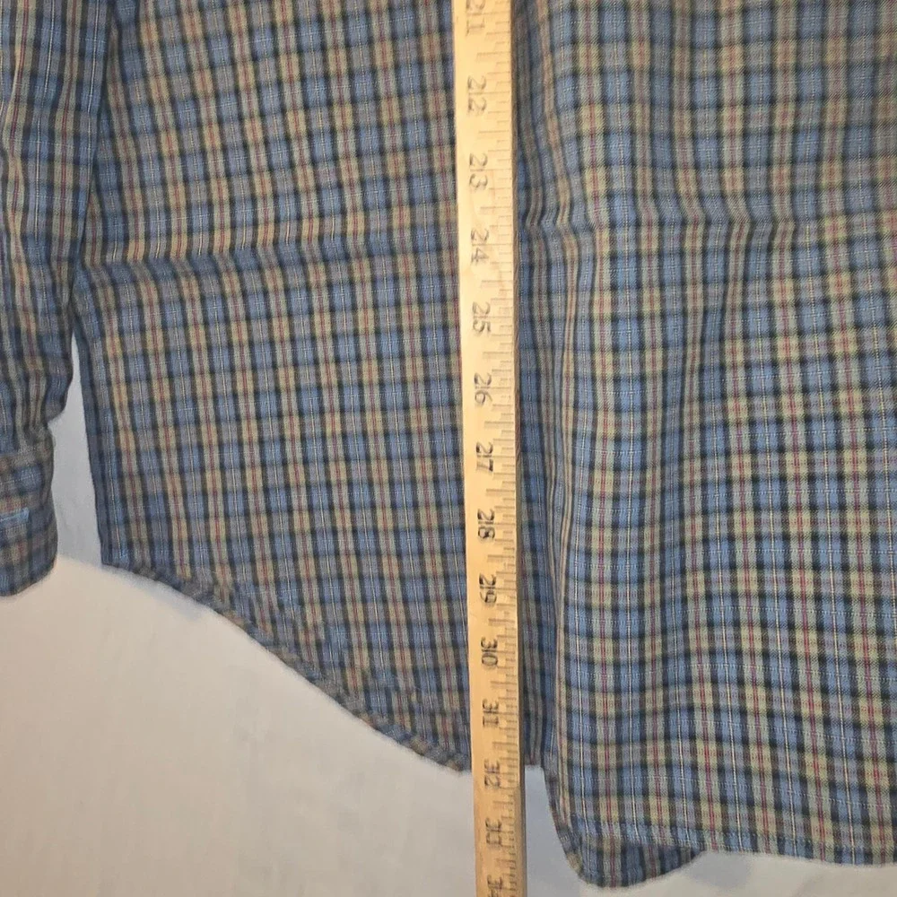 Polo Ralph Lauren Button Down 2XB Men Blue Plaid Long Sleeve Pony Logo Shirt